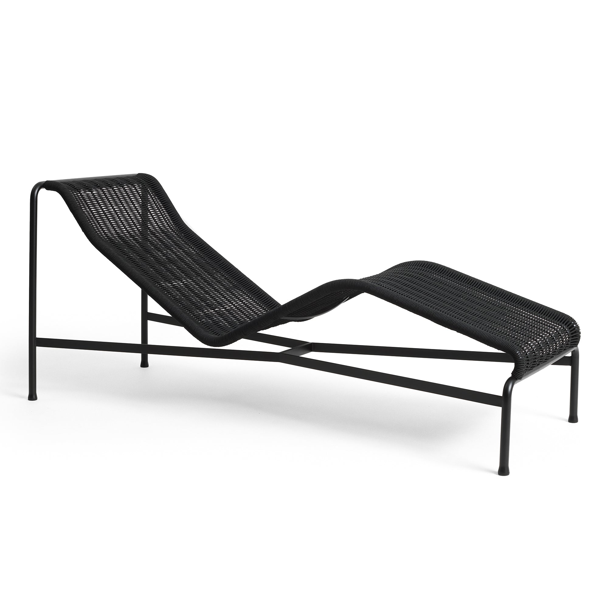 HAY - Palissade Cord Chaise Longue Liegestuhl | anthrazit