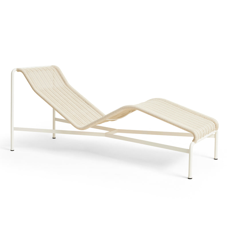HAY - Palissade Cord Chaise Longue Liegestuhl | cremeweiß