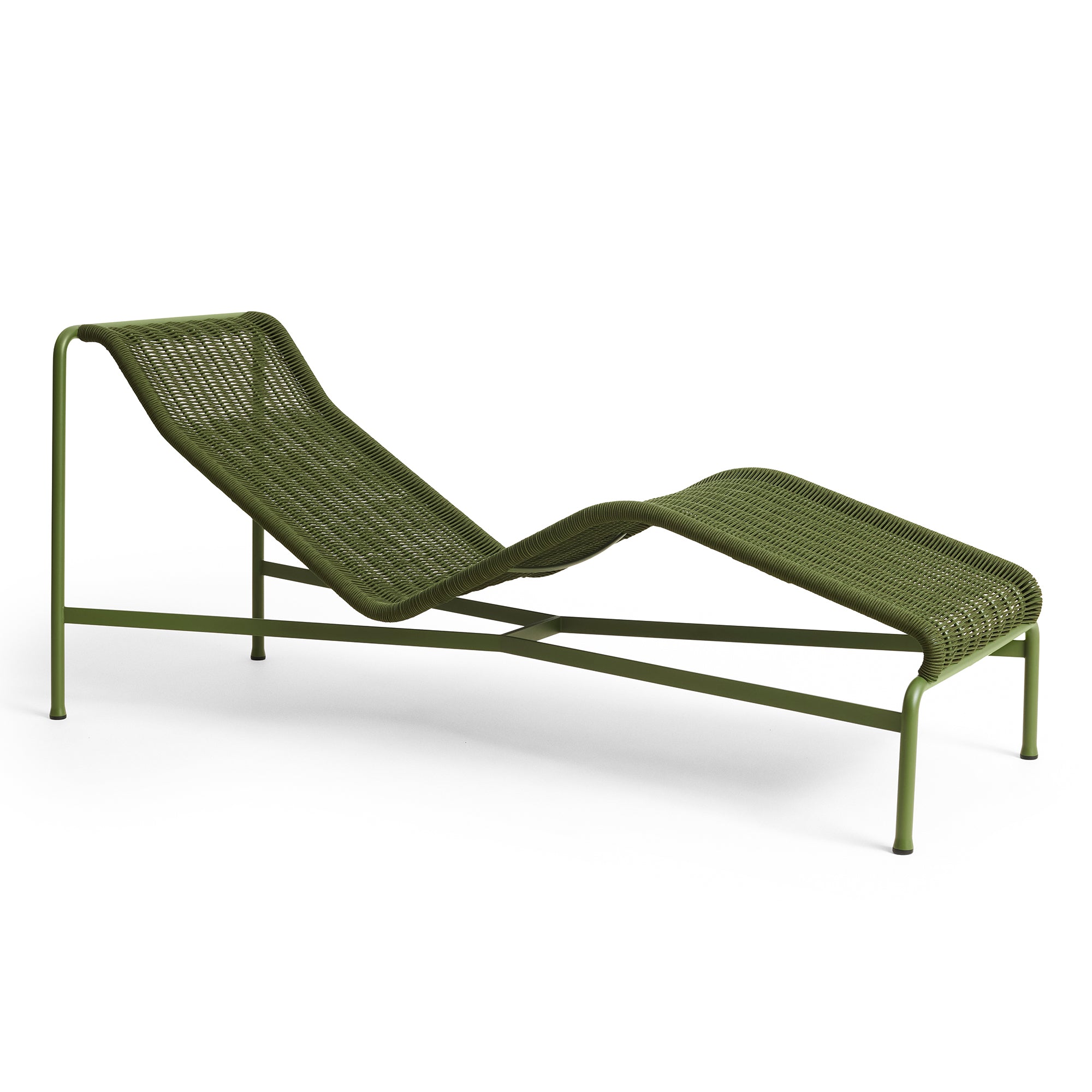 HAY - Palissade Cord Chaise Longue Liegestuhl | olivgrün