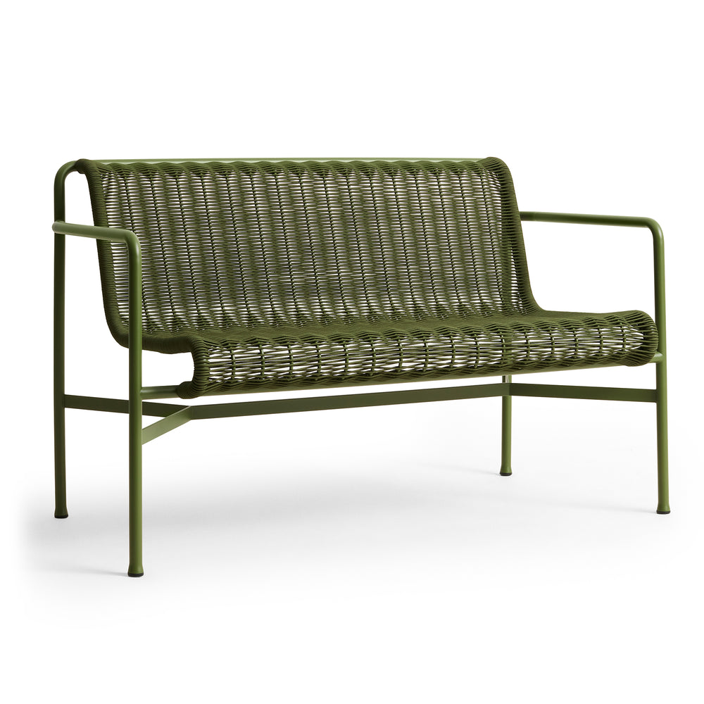 HAY - Palissade Cord Dining Bench | olivgrün