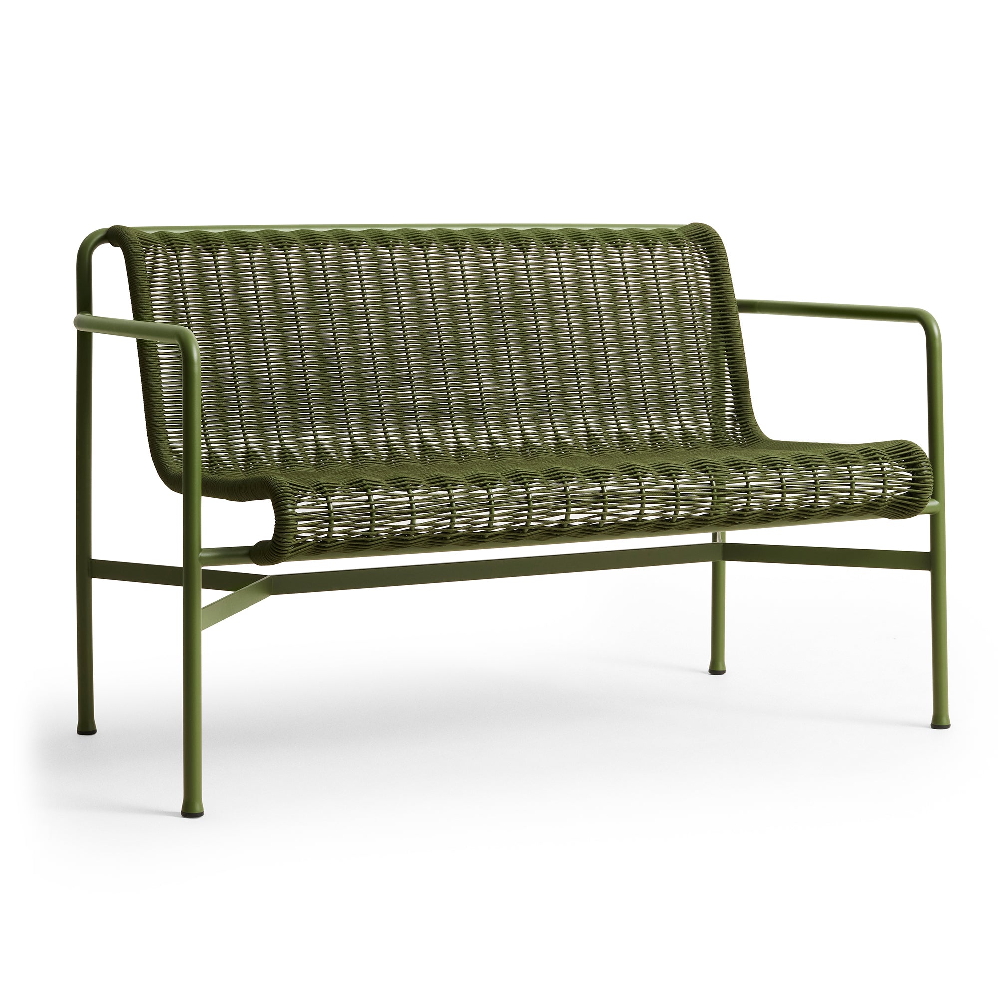 HAY - Palissade Cord Dining Bench | olivgrün