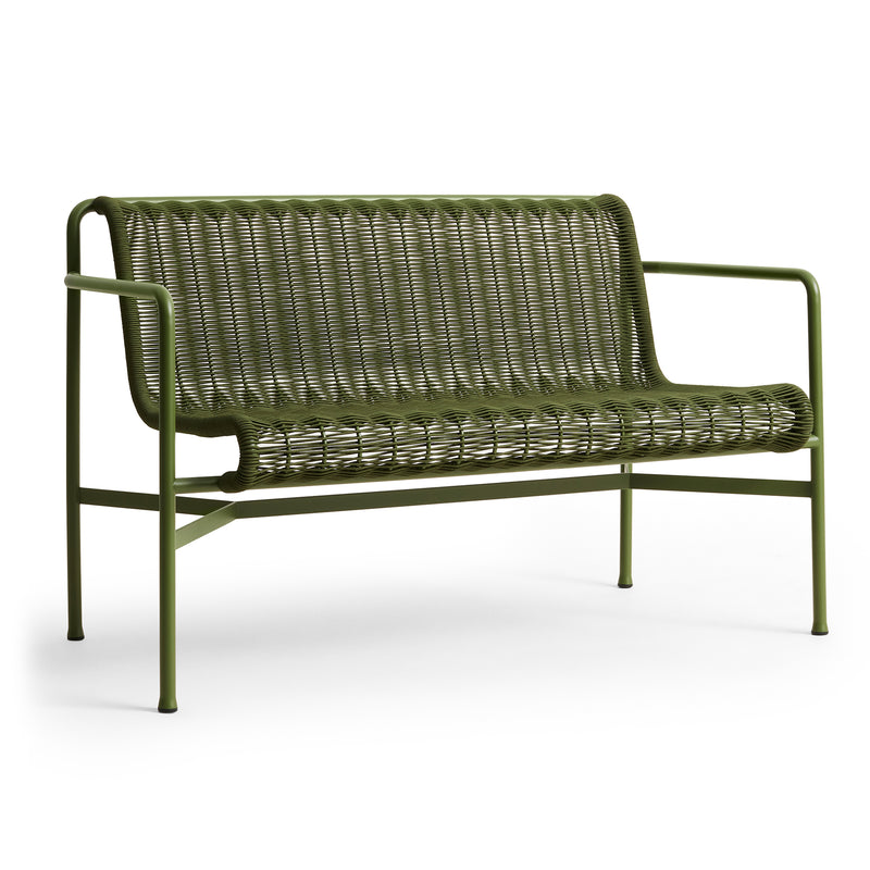 HAY - Palissade Cord Dining Bench | olivgrün