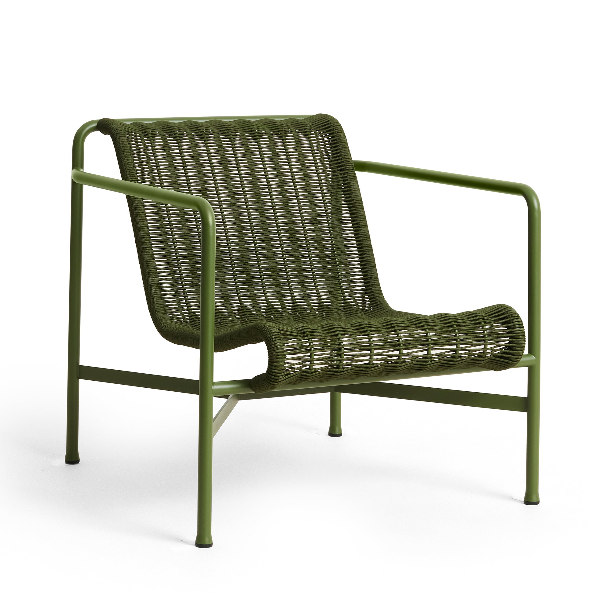 HAY - Palissade Cord Lounge Chair Low | olivgrün