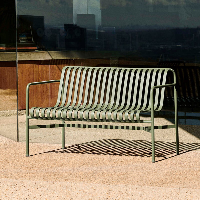 HAY - Palissade Tisch + 2x Dining Bench mit Sitzkissen