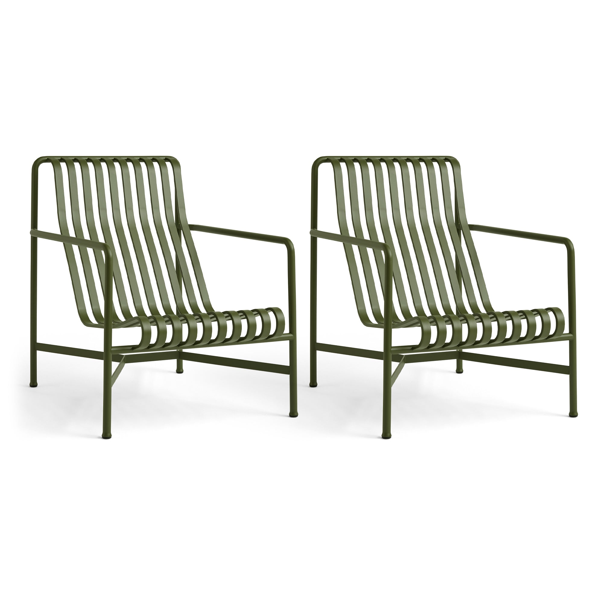 HAY - Palissade Lounge Chair High Set | olive