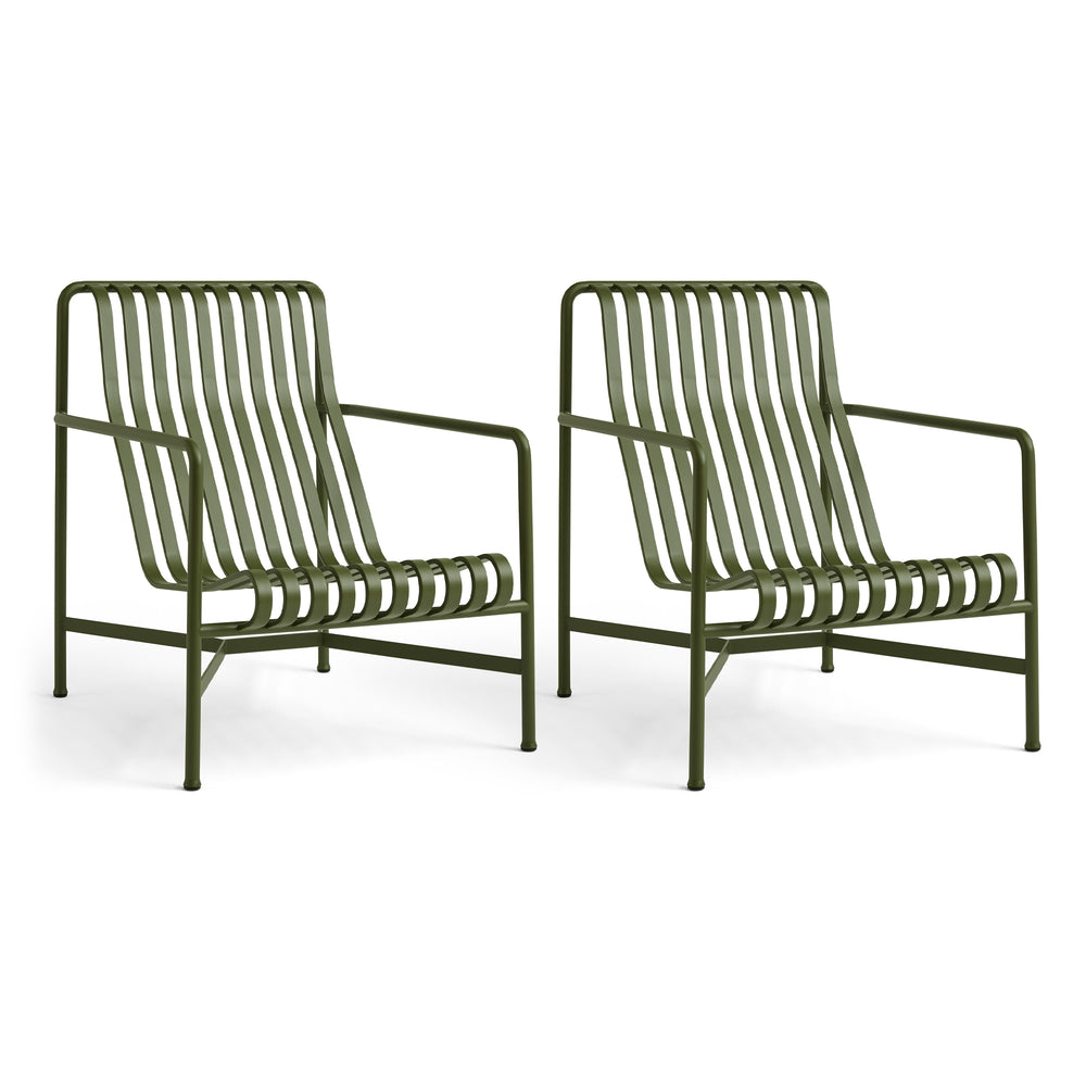 HAY - Palissade Lounge Chair High Set | olive