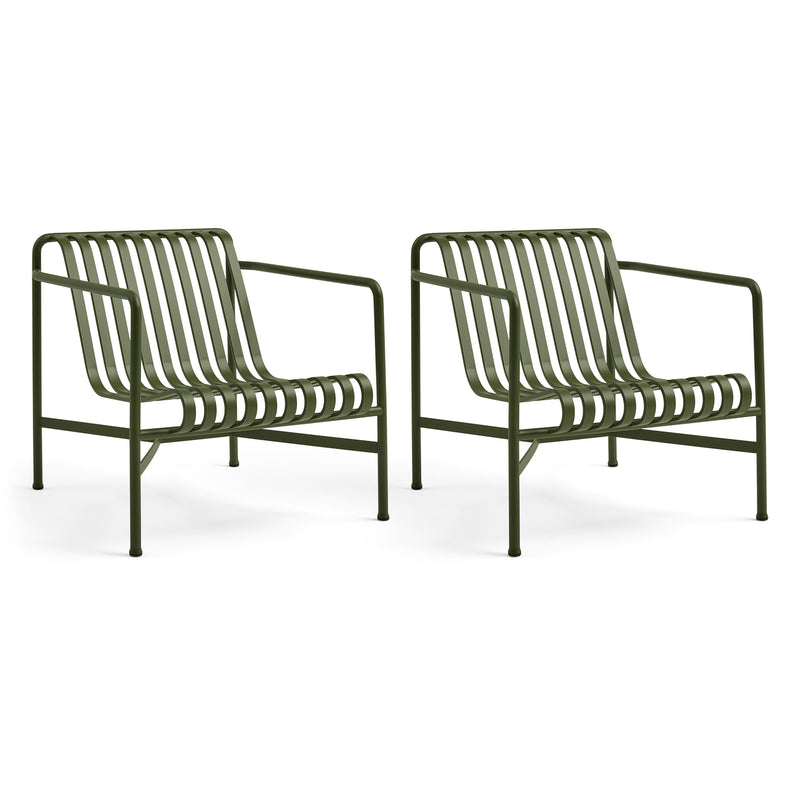 HAY - Palissade Lounge Chair Low Set | olive