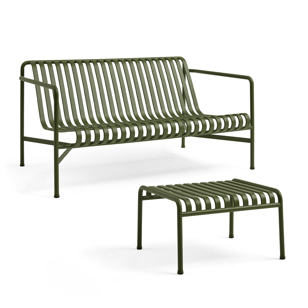 HAY - Palissade Lounge Sofa + Ottoman | olive