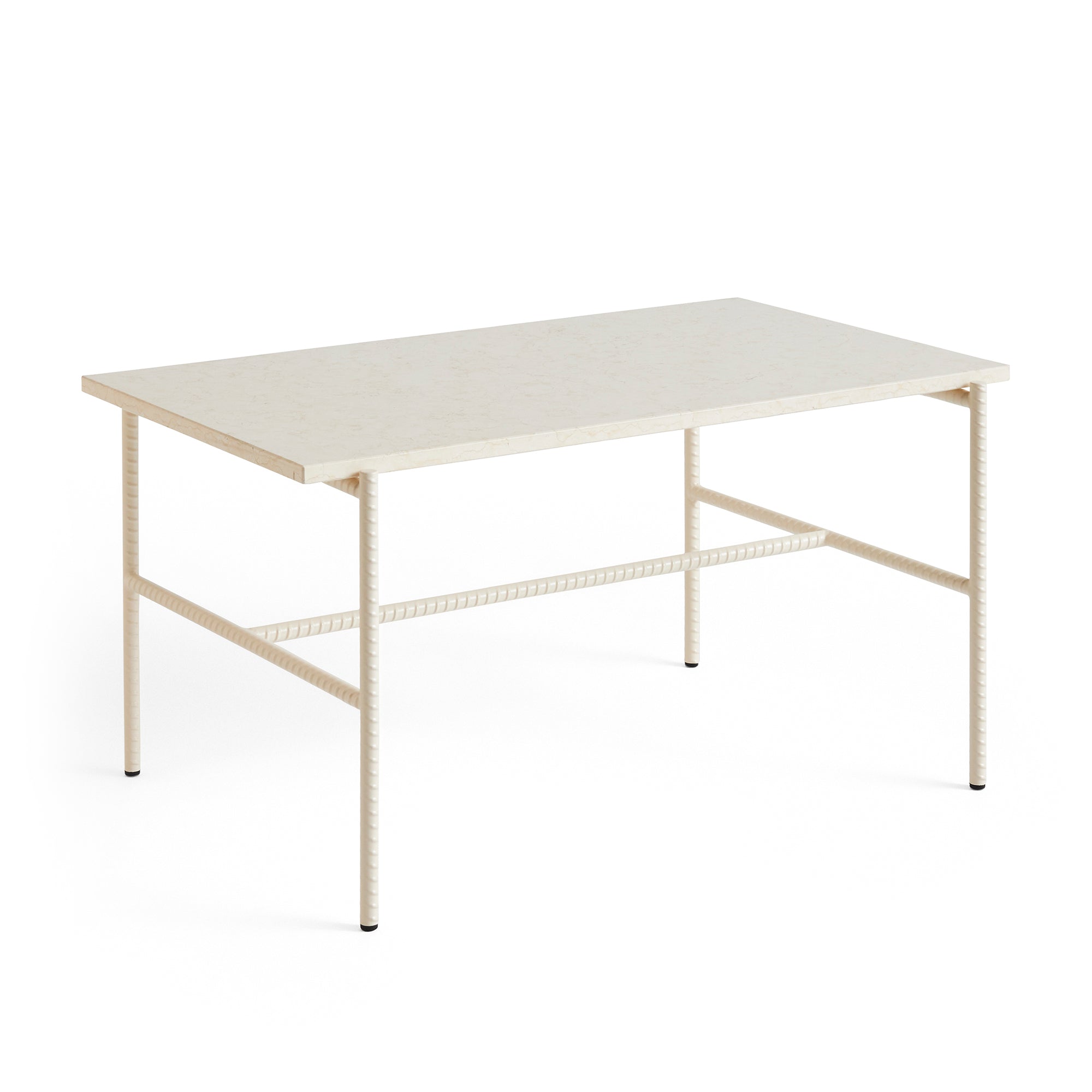 HAY - Rebar Beistelltisch rechteckig | Marmor beige/alabaster