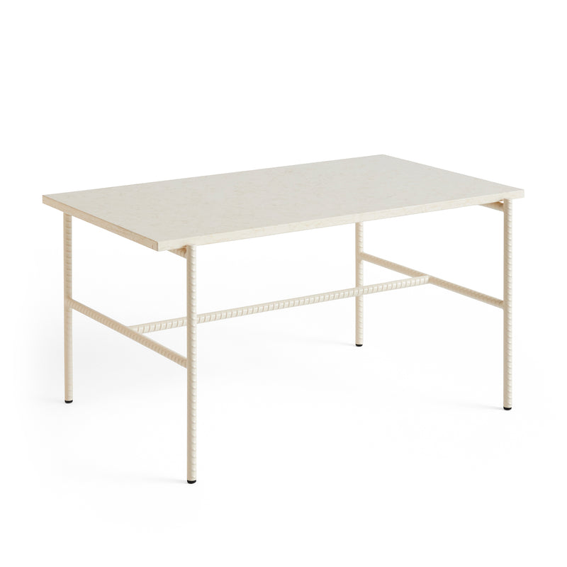 HAY - Rebar Beistelltisch rechteckig | Marmor beige/alabaster