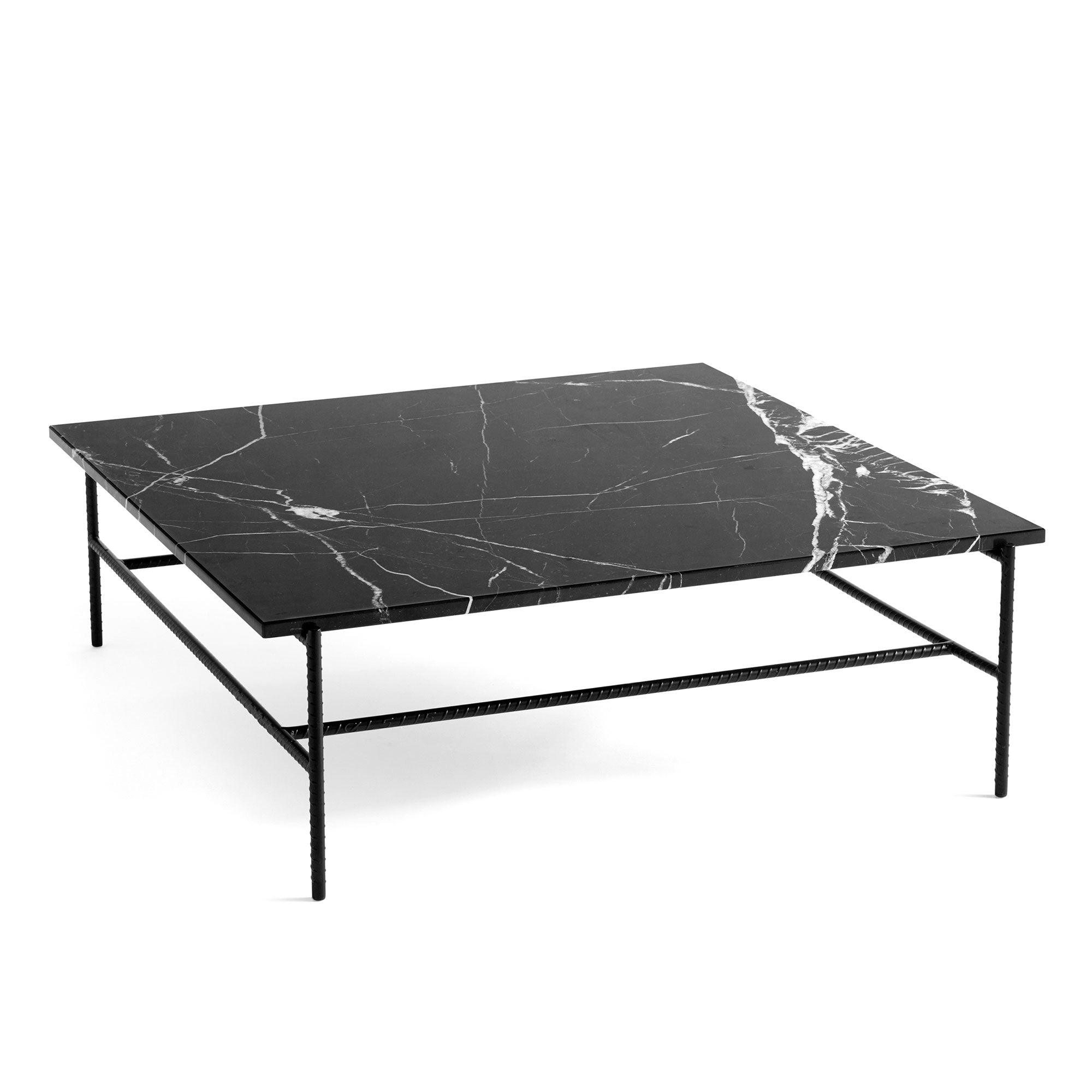HAY - Rebar Coffee Table | 100 x 104 cm / Marmor/schwarz