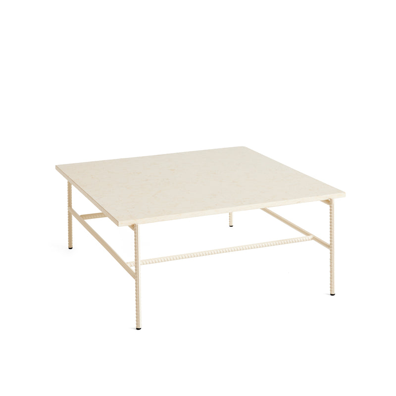 HAY - Rebar Coffee Table | 80 x 84 cm / Marmor beige/alabaster