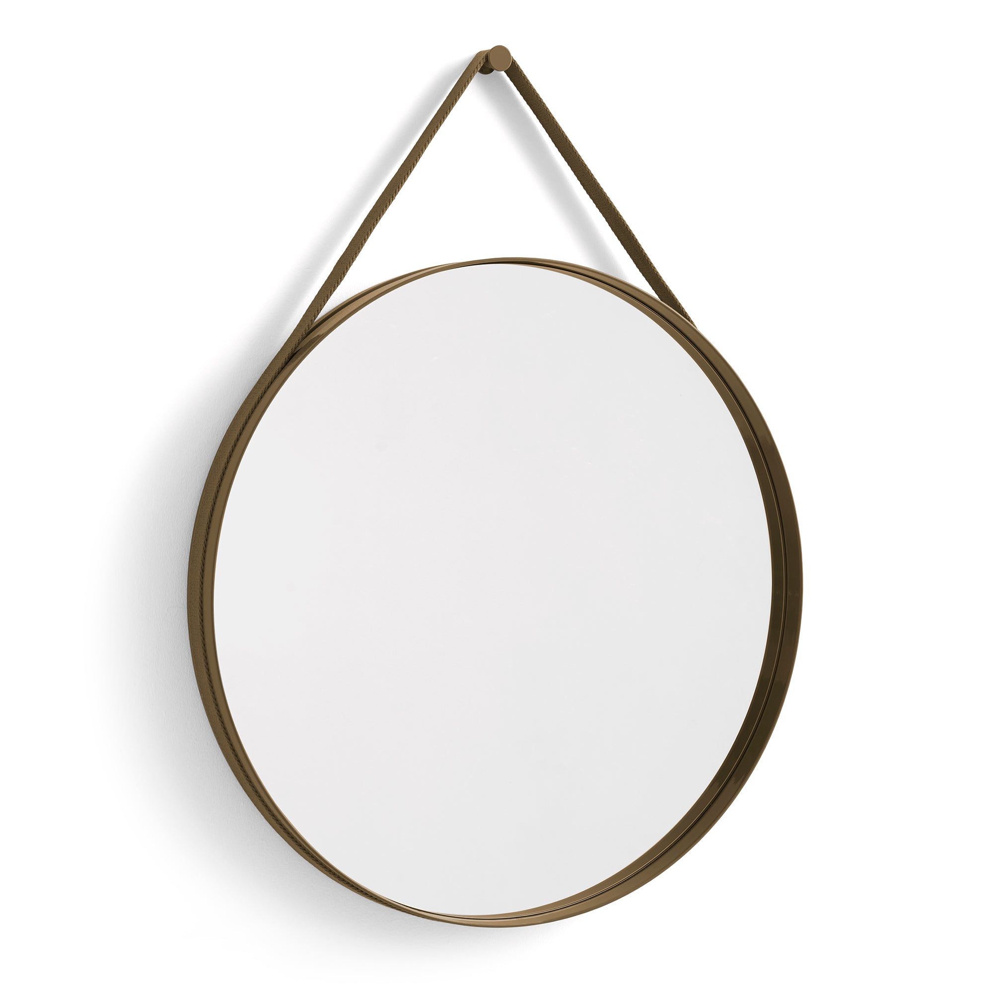 HAY - Strap Mirror | Ø 70 cm / light brown
