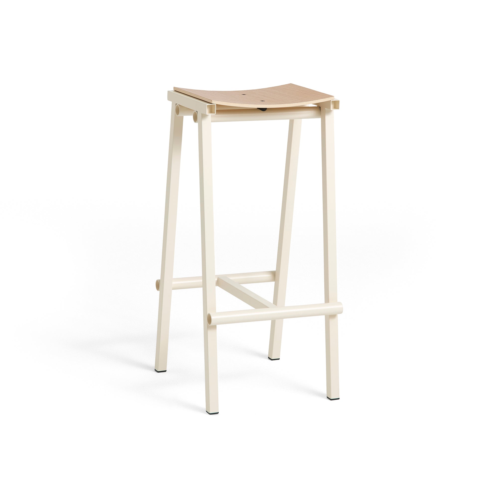 HAY - Taburete 8 Barhocker | hoch / eggshell / Eiche natur
