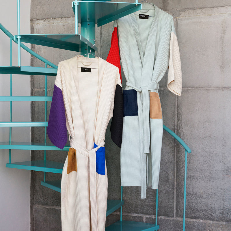 HAY - Waffle Bademantel multicolor | glacier
