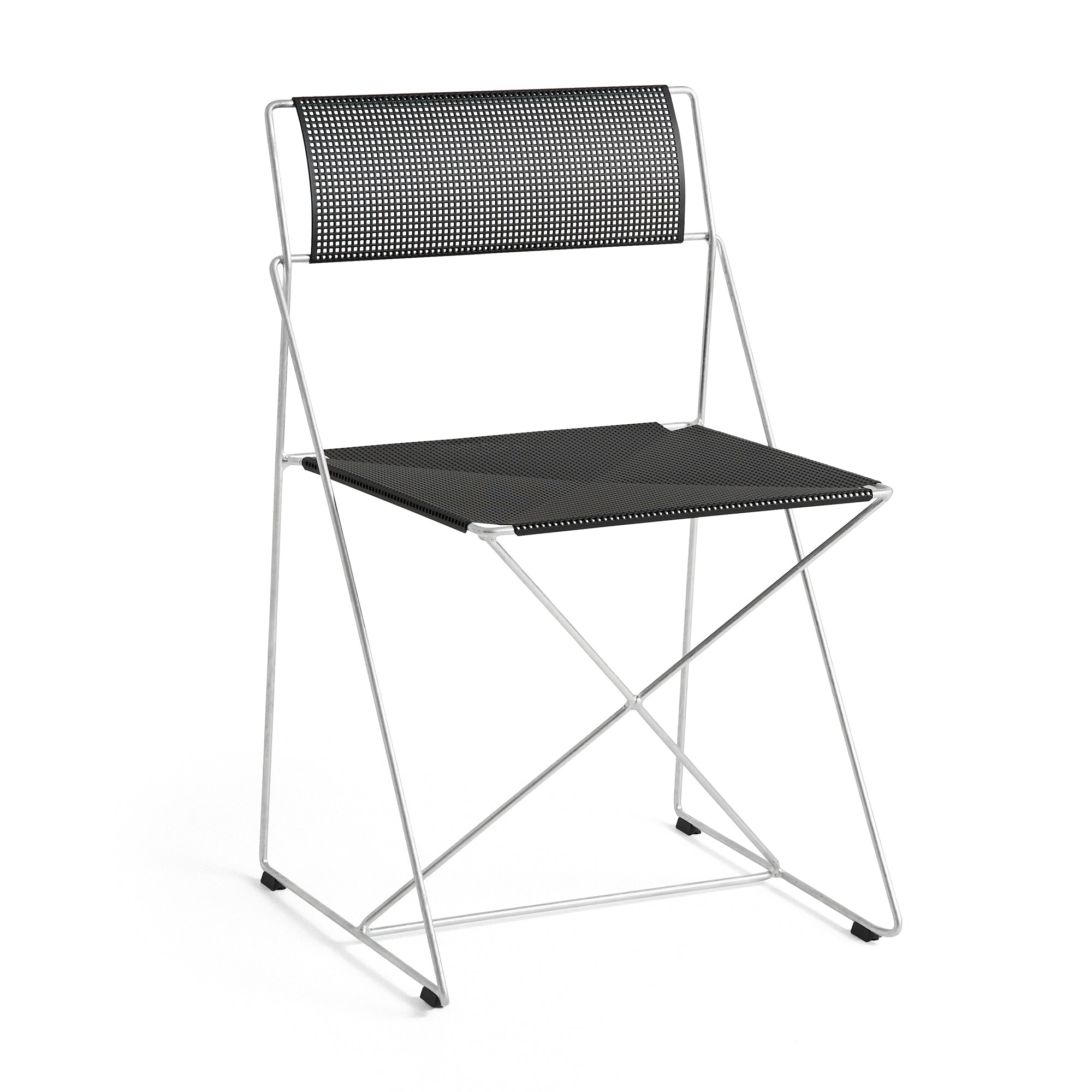 HAY - X-Line Stuhl Outdoor | schwarz / hot galvanized