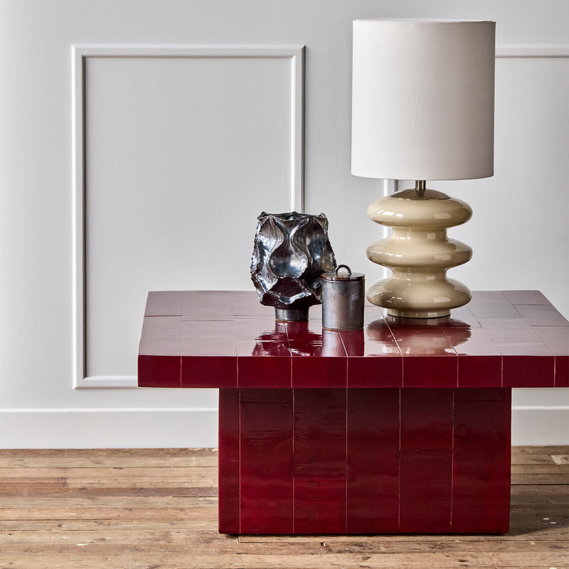 House Doctor - Brick Couchtisch | 100 x 100 cm / rot