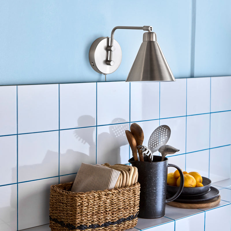House Doctor - Game Wandleuchte | L 30 cm / silber-finish gebürstet