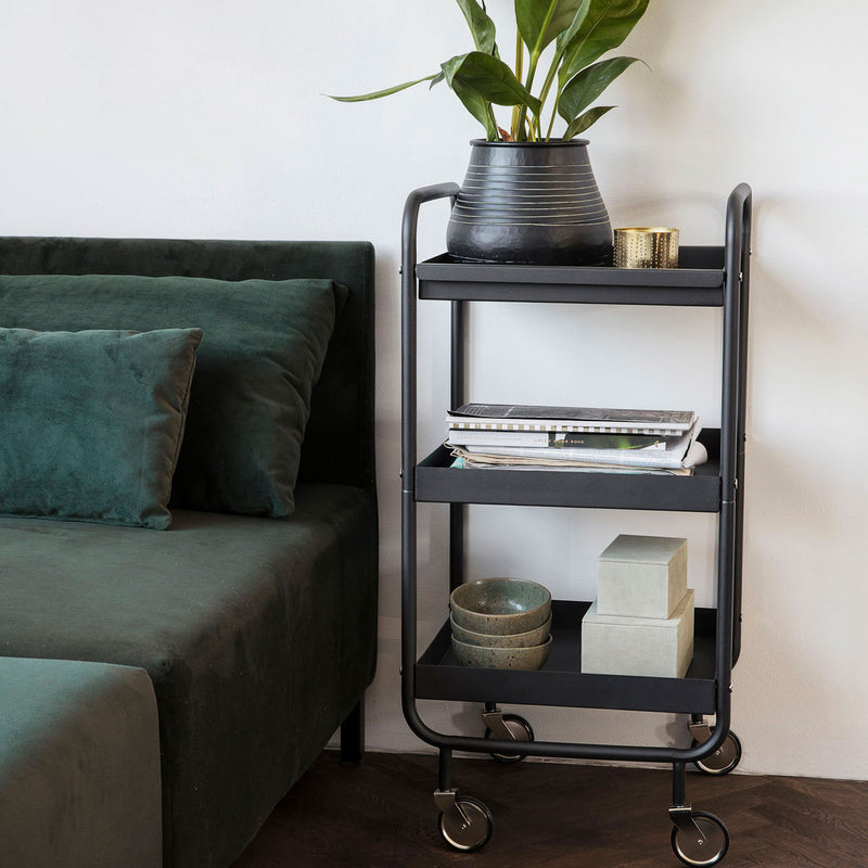 House Doctor - Servierwagen Roll | B 42 cm / schwarz