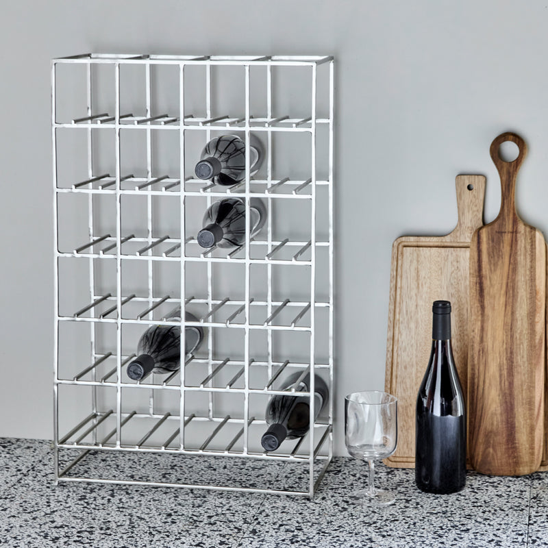 House Doctor - Weinregal | 24 Flaschen / silber
