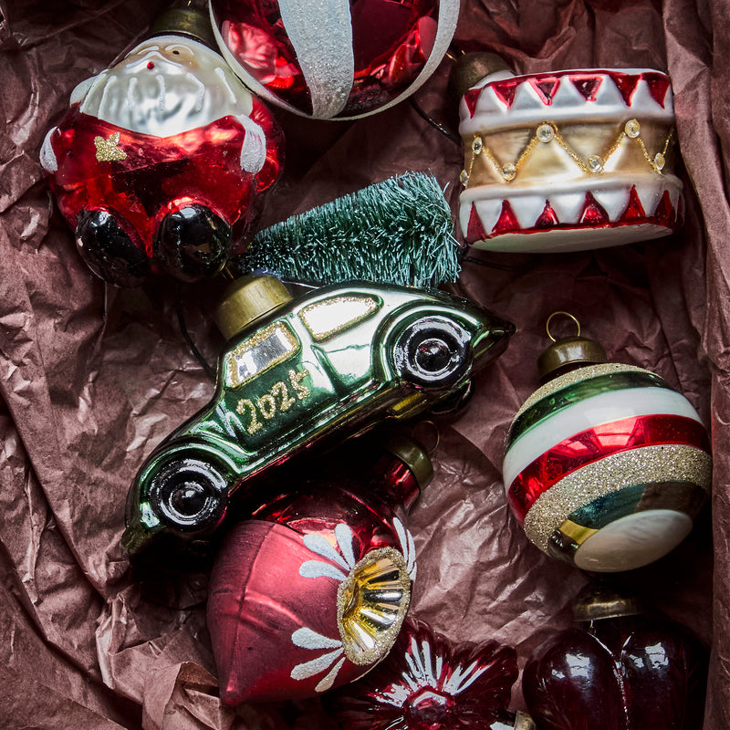 House Doctor - Xmas Cars Deko-Autos | 5,5 cm / Mehrfarbig