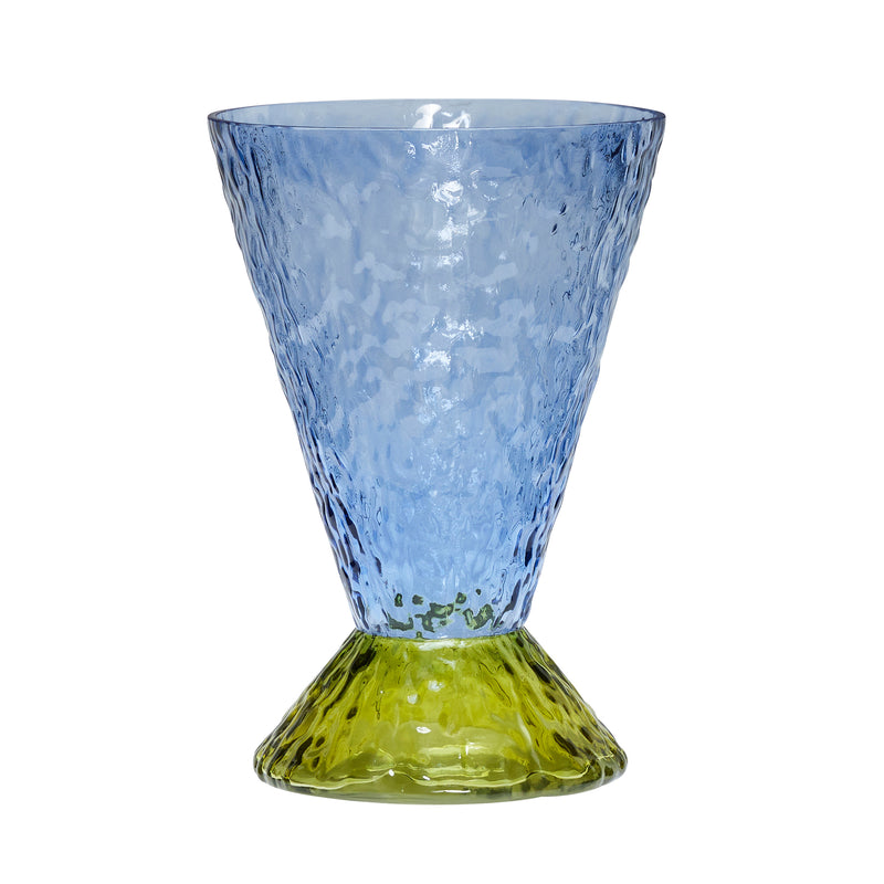 Hübsch Interior - Abyss Vase | hellblau/oliv