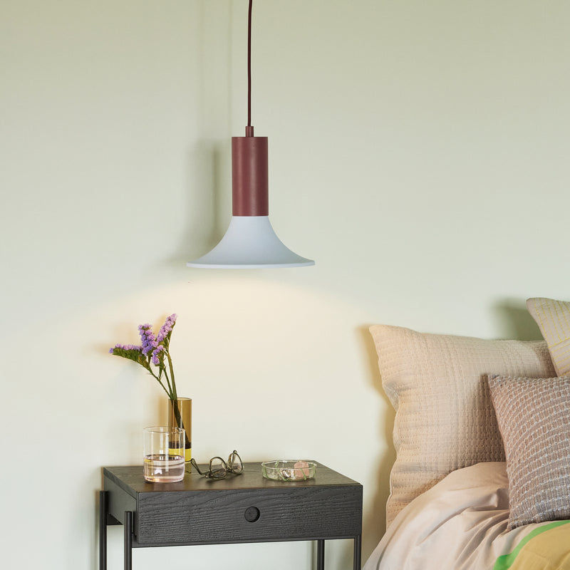 Hübsch Interior - Luminary Pendelleuchte | burgundy/blau