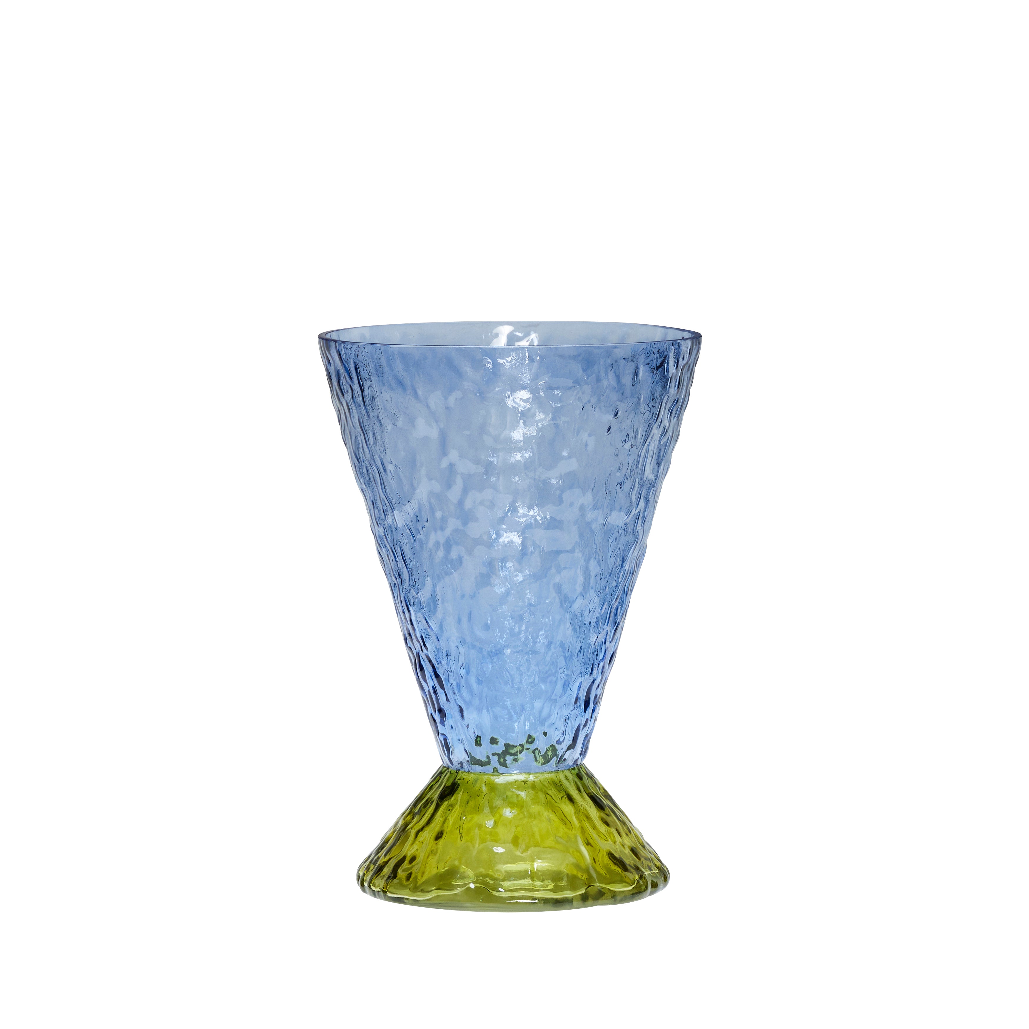Hübsch Interior - Abyss Vase | hellblau/oliv