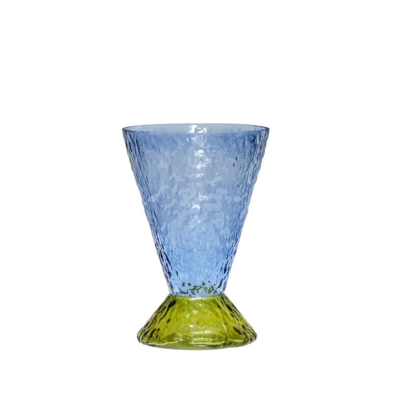 Hübsch Interior - Abyss Vase | hellblau/oliv