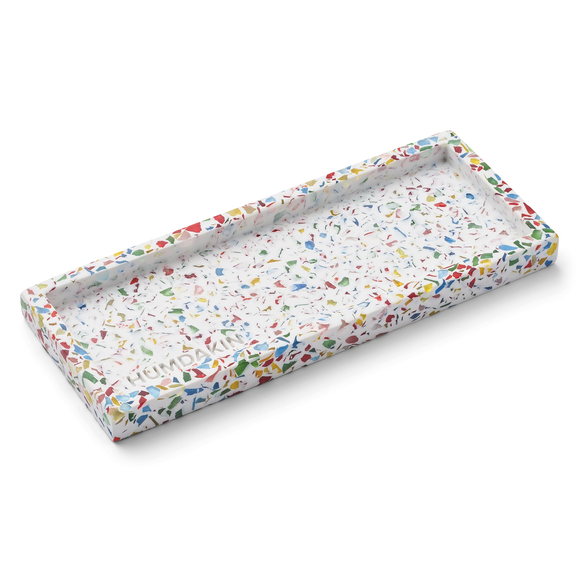 Humdakin - Terrazzo Tablett | 10 x 25 cm / rainbow