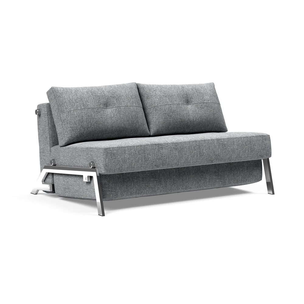 Innovation Living - Cubed 140 Schlafsofa | Innovation Living Twist charcoal (563) / chrom