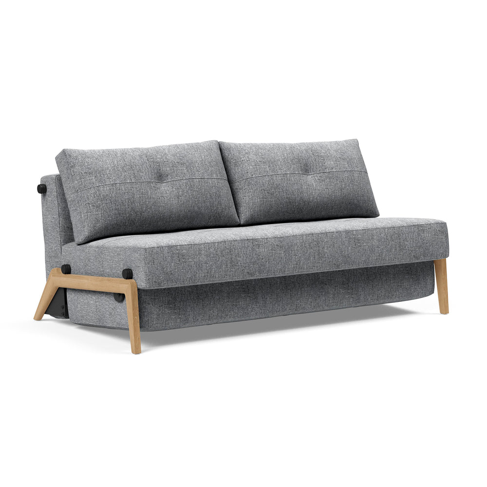 Innovation Living - Cubed 160 Schlafsofa | Innovation Living (565 Twist) blue  / Eiche