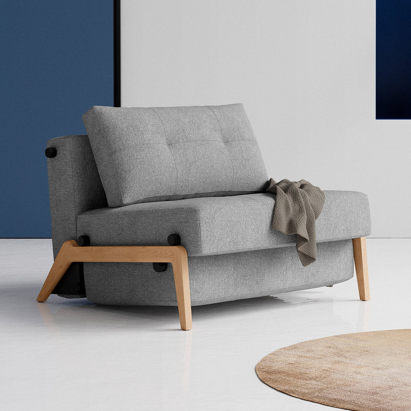 Innovation Living - Cubed 90 Sessel | Innovation Living, granitgrau (565 Twist) / Eiche