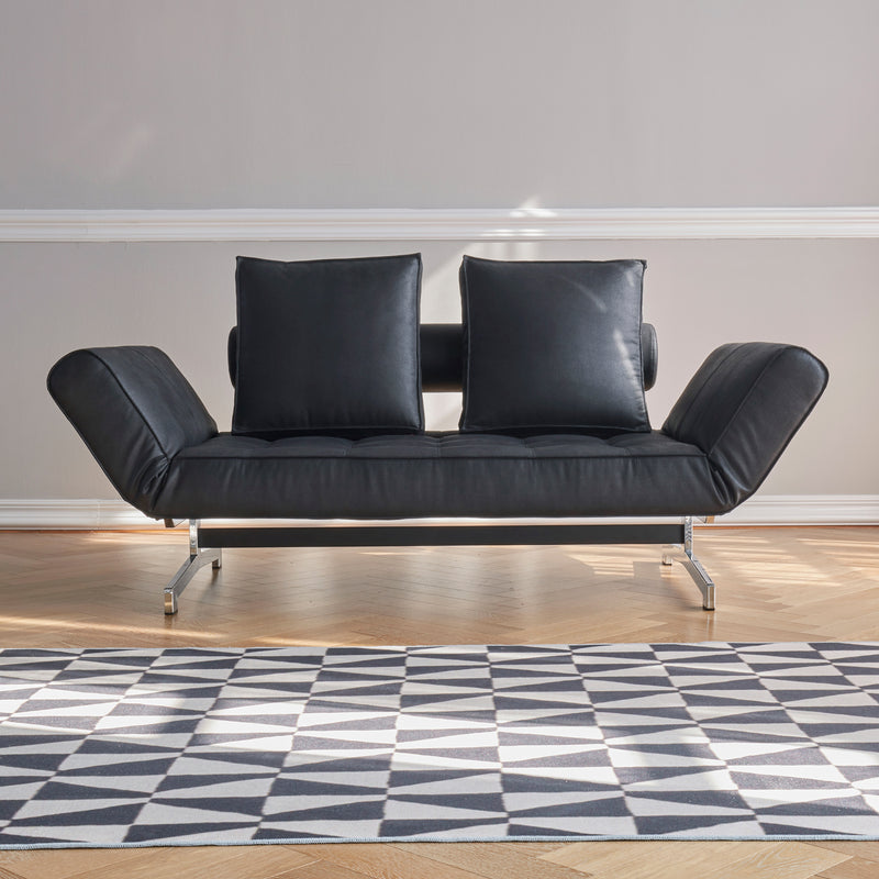 Innovation Living - Ghia Laser Tagesbett | Innovation Living Faunal black (550) / chrom