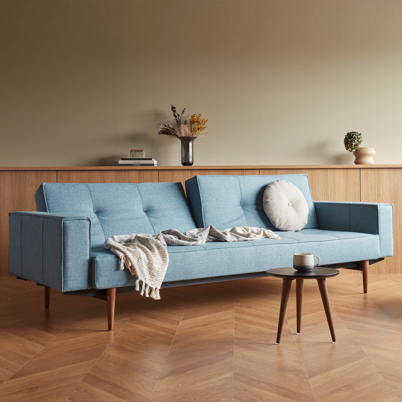 Innovation Living - Splitback Styletto Schlafsofa | Innovation Living Mixed Dance light blue (525) / mit Armlehnen