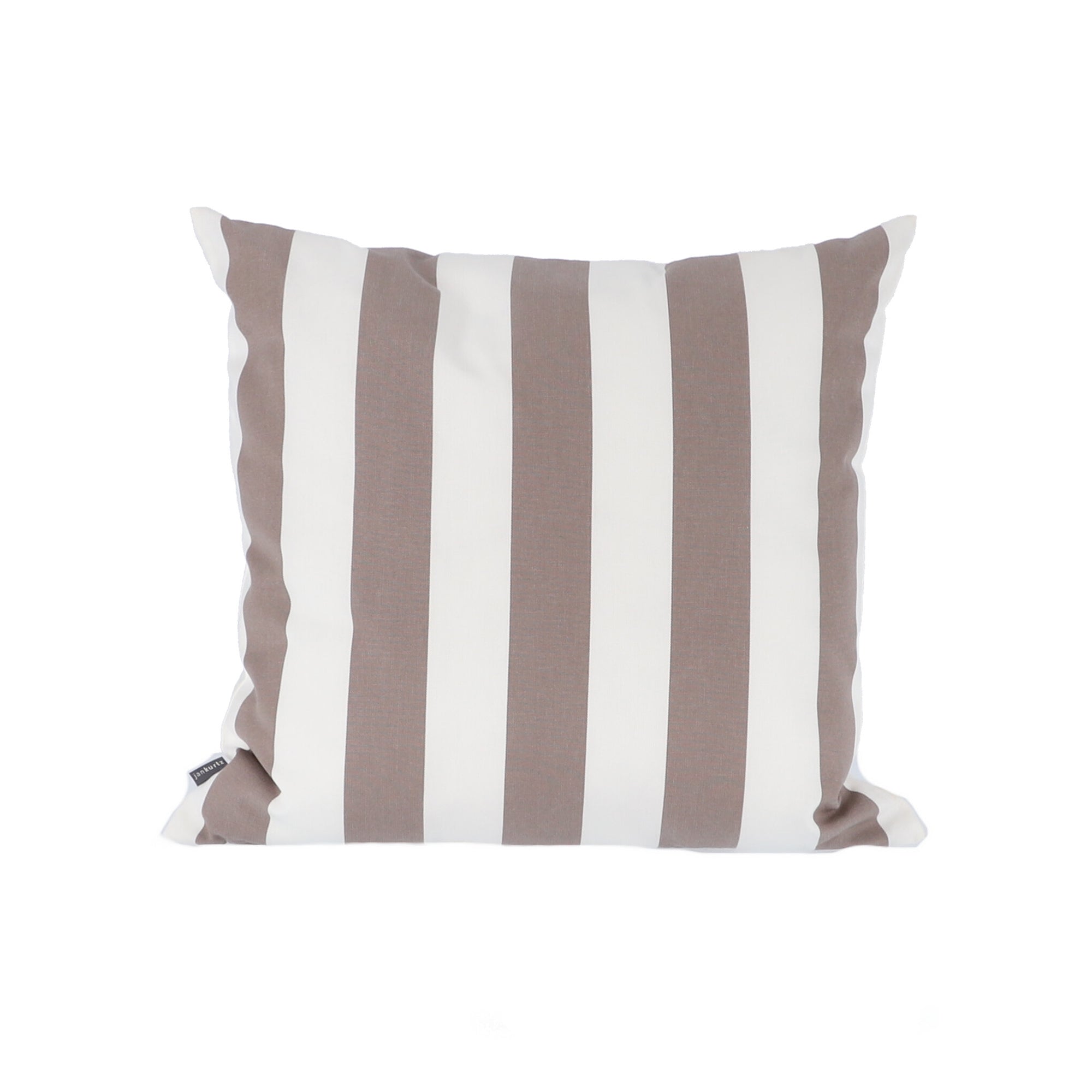 Jan Kurtz - Somnia Outdoor Kissen | 48 x 48 cm / Streifen weiß/taupe