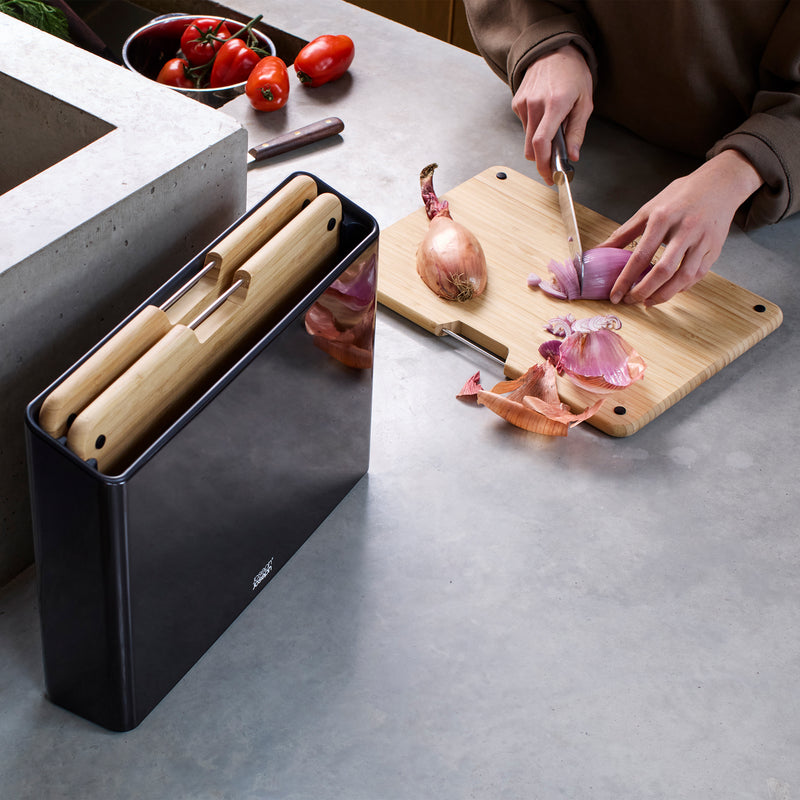 Joseph Joseph - Folio Steel Schneidebretter | 3-teilig / Bambus/schwarz