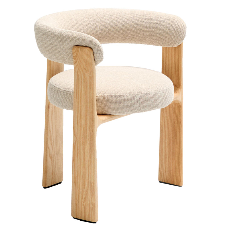 Kave Home - Granite Stuhl | Beige / Esche natur