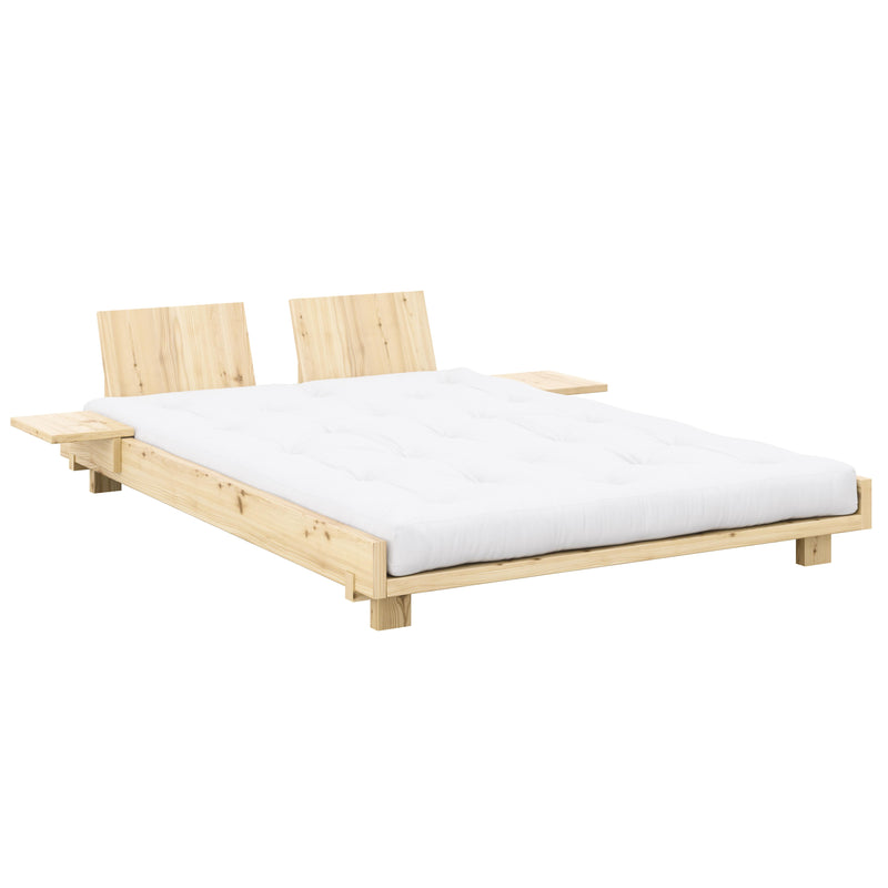 Karup Design - Social Bett | inkl. Rückenlehne und 2 Nachttischen / 140 x 200 cm / 101ClearLacquered