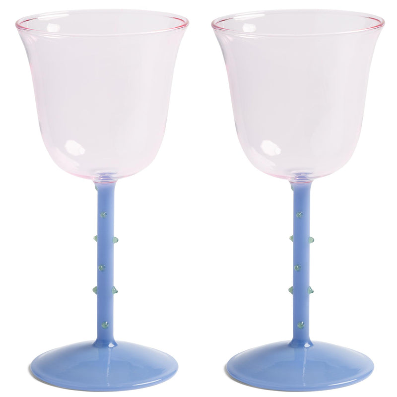 &amp;klevering - Dot Weinglas | pink