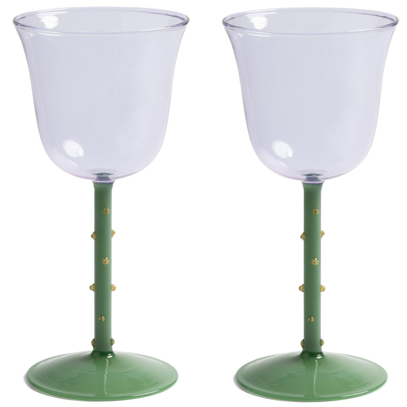 &amp;klevering - Dot Weinglas | lila