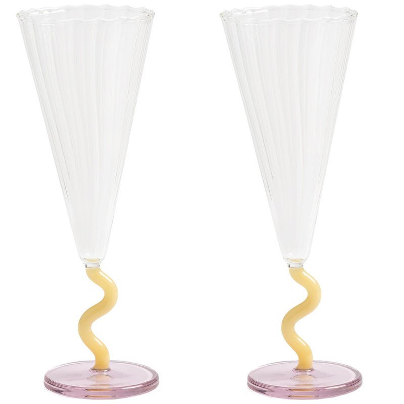 &amp;klevering - Flute Champagnerglas | caramel