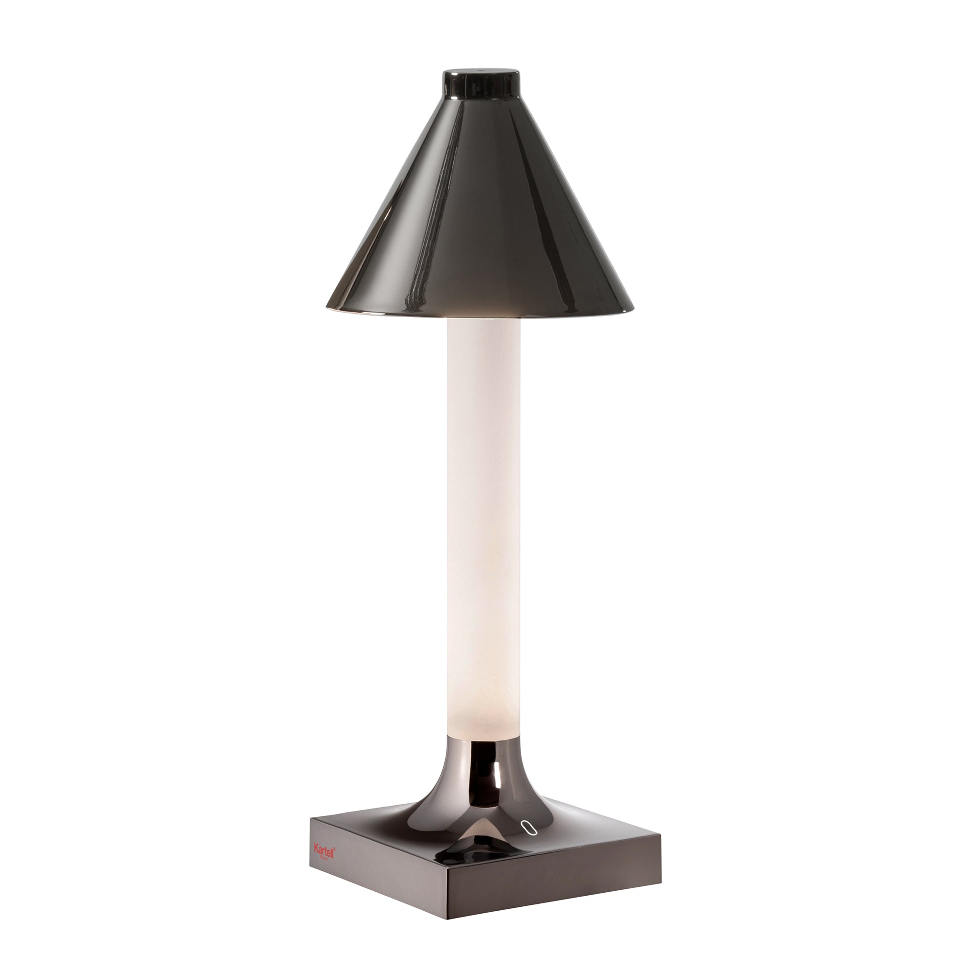 Kartell - Goodnight LED Akkuleuchte mit Diffusor | titan poliert