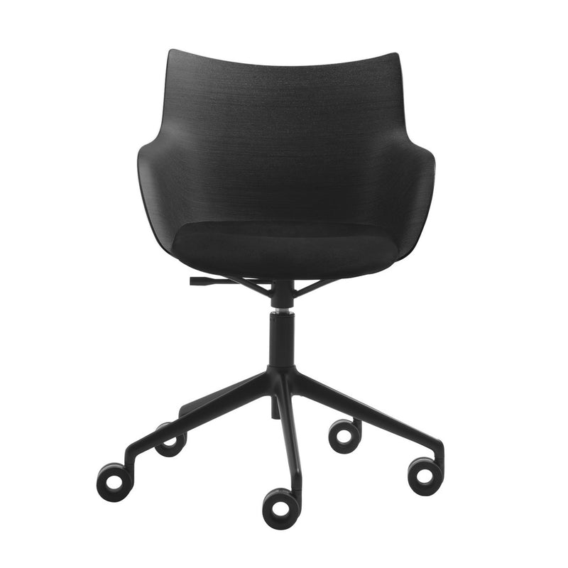 Kartell - Q/Wood Stuhl mit Rollen