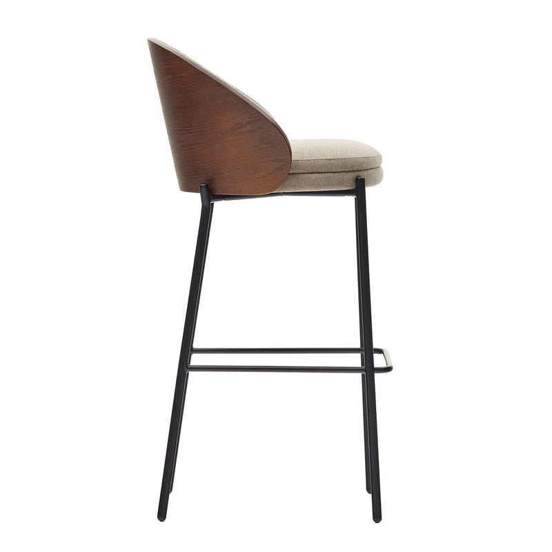 Kave Home - Eamy Barhocker | Hellbraun / Walnuss