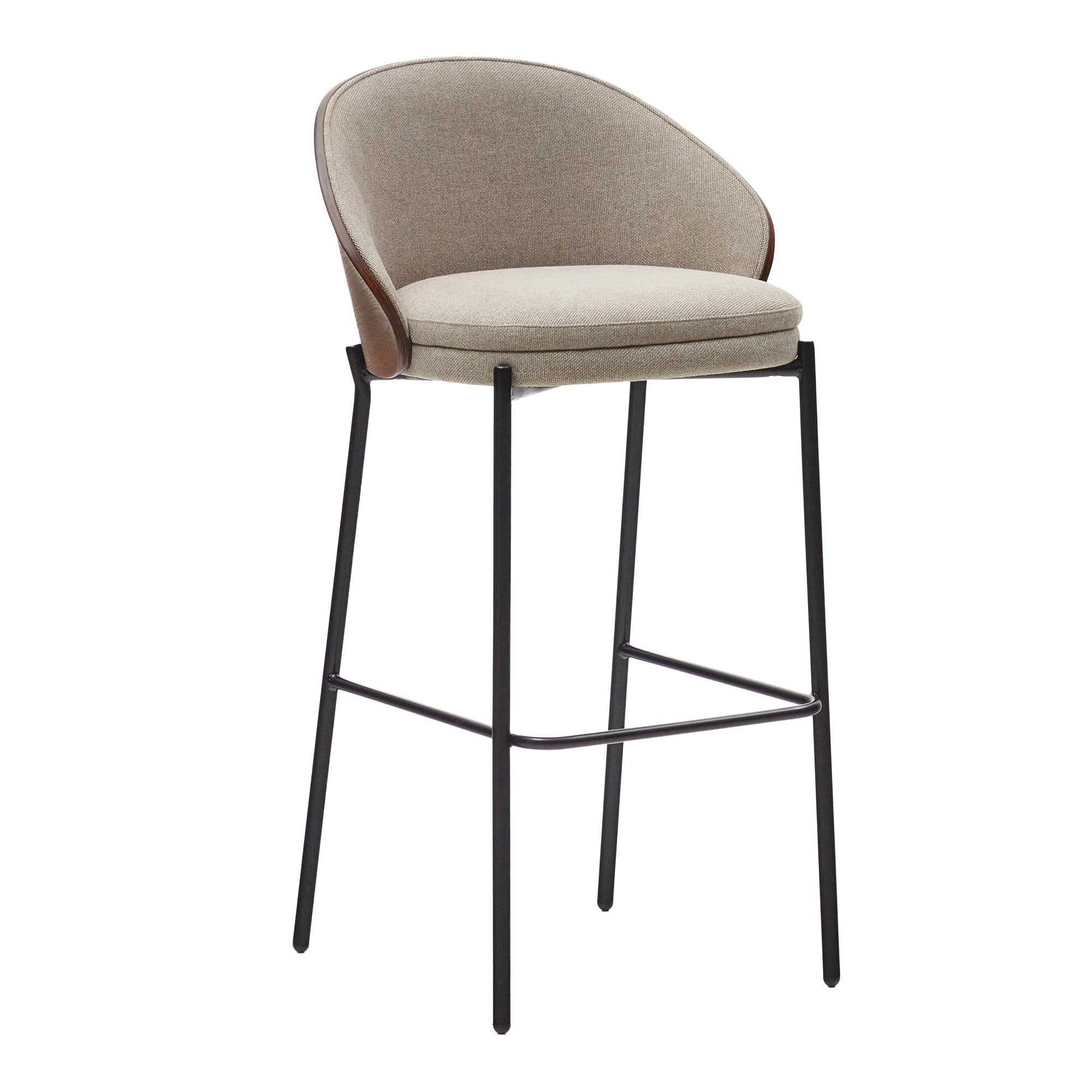Kave Home - Eamy Barhocker | Hellbraun / Walnuss