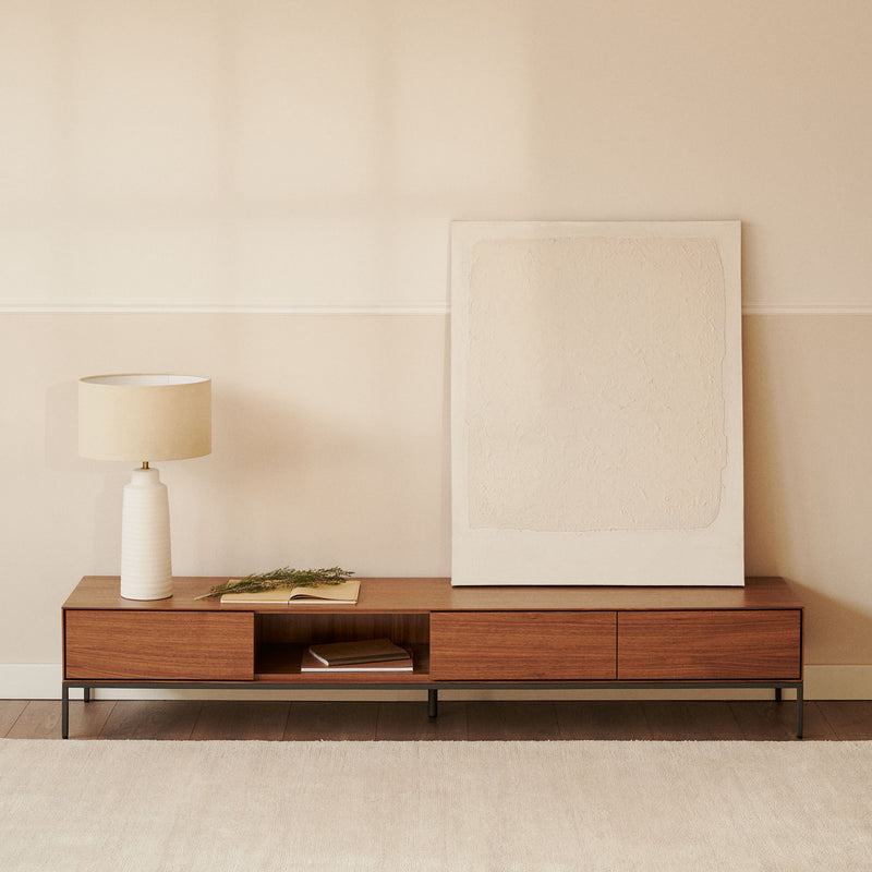 Kave Home - Vedrana TV-Möbel | Walnuss / 195 x 55 cm