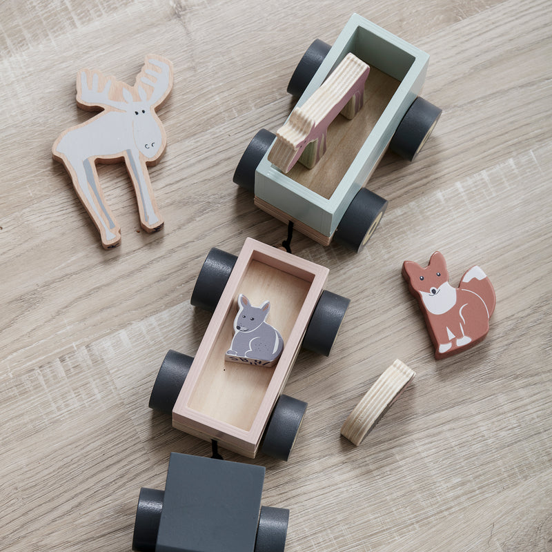 Kids Concept - Edvin Zug mit Waldtieren