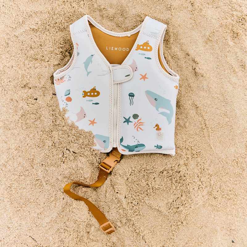 LIEWOOD - Dove Schwimmweste | 11 - 15 kg / sea creature/sandy, 15 - 19 kg / Sea creature/sandy, 19 - 30 kg / Sea creature/sandy