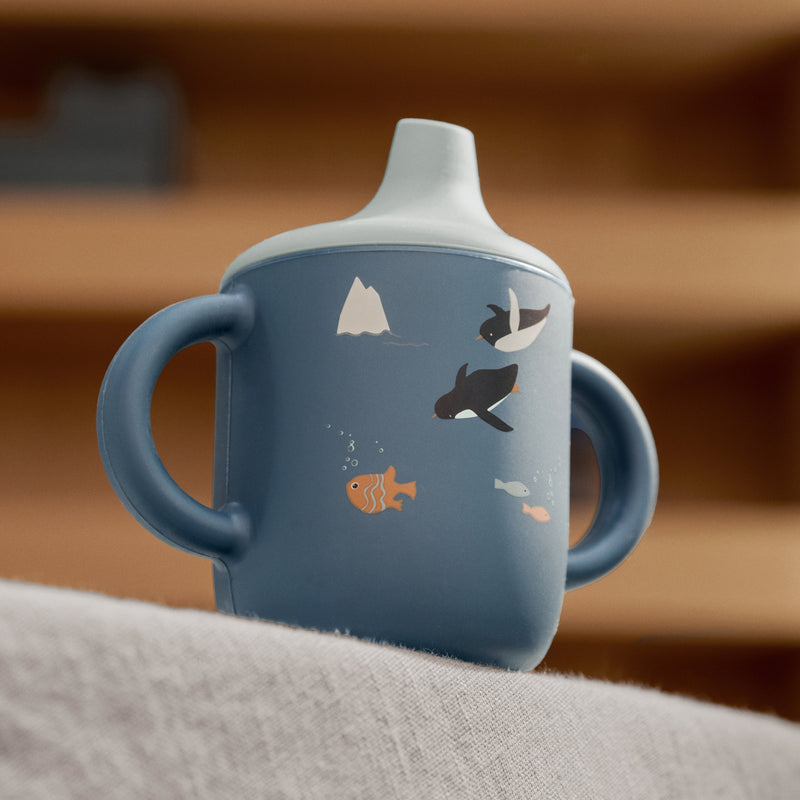 LIEWOOD - Neil Silikon Trinklerntasse | Arctic Sea/ocean view